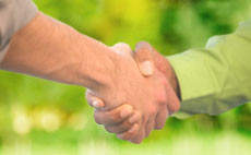 Lieferanten Handshake